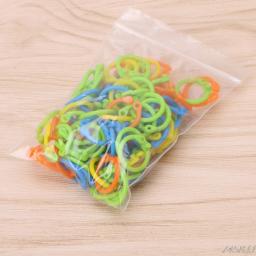 100 pçs colorido tricô crochê ponto de bloqueio marcador diy artesanato ferramentas tricô crochê titular agulha clipe g03 navio da gota - Image 6