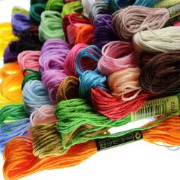Kit Fio de algodão para bordado, meadas ponto cruz, ferramentas de costura DIY, semelhante ao DMC, Z1144, 8m, 50Pcs - Image 3