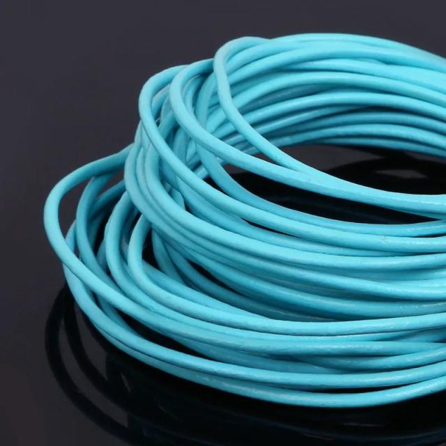 Cordões de Couro e Beading para DIY: Acessórios 100% Reais para Colares e Pulseiras - 5m, 1.5mm