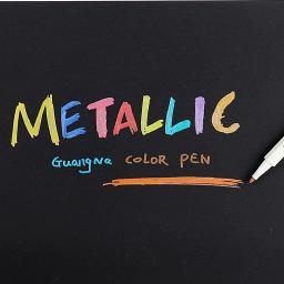 Marcador metálico com 20 cores, mícron metálico, para álbum, papel preto, desenho, escola, material artístico, caneta de tinta branca - Image 4
