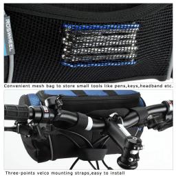 Roswheel bolsa de ciclismo para bicicleta 5l, cesta de ombro para guidão, tubo frontal - Image 5