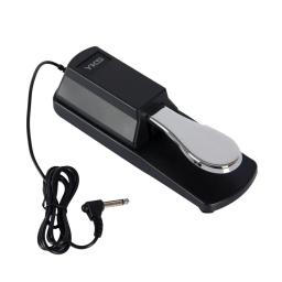 Yks preto elétrico portátil amortecedor sustentar pedal de metal para hmy piano yamaha para teclado sustentar ped - Image 1