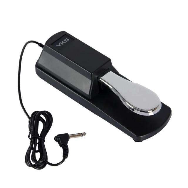 Pedal de Metal Elétrico Preto Portátil com Amortecedor para Teclados e Pianos Yamaha