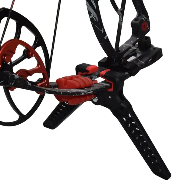 Suporte para Arco Composto e Chute - Ideal para Tiro com Arco 3D, Caça e Esportes ao Ar Livre em Cor Preta