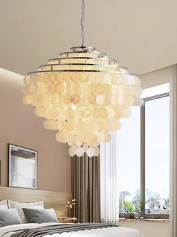 Luminária pendente moderna, criativa, concha, luz led nórdica, iluminação para casa, quarto, ferro - Image 1