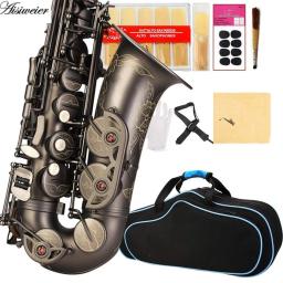 Saxofone alto saxofone de alta qualidade, saxofone profissional e-flat de alto saxofone, instrumentos musicais, níquel preto, 54 - Image 6