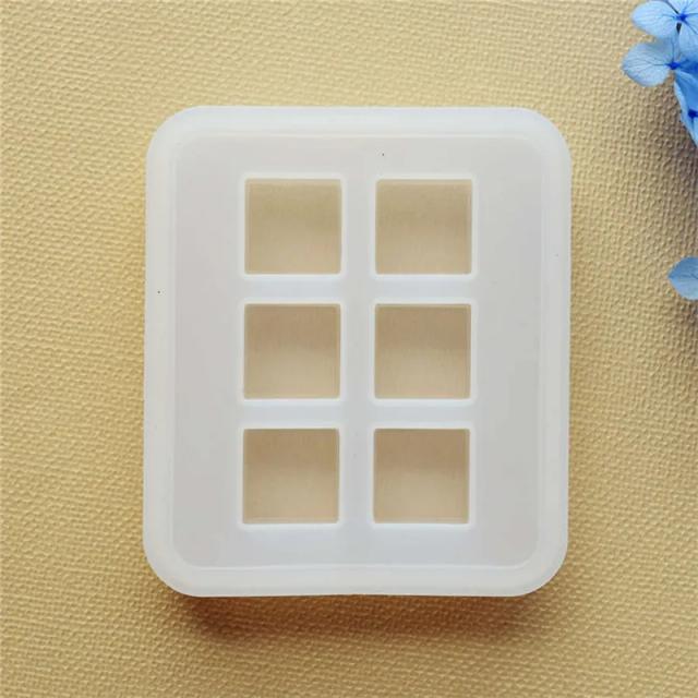 Molde de Silicone Snasan para Joias: 16mm Cubo e Bola com 6 Compartimentos para Artesanato em Resina e Epóxi DIY