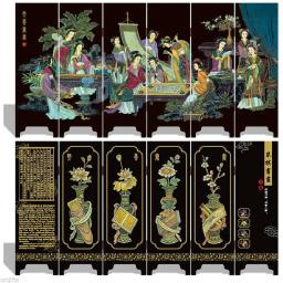 Coleção china produtos de laca pintura beleza tela dobrável-romântica exclusiva - Image 1