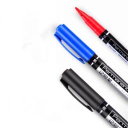 Waterproof Permanente Dual Tip Art Marcador Canetas, Preto, Azul, Vermelho, Estudante, Escola, Papelaria Escritório, Alta Qualidade, 6824, 0.5, 1.0mm Nib - Image 2