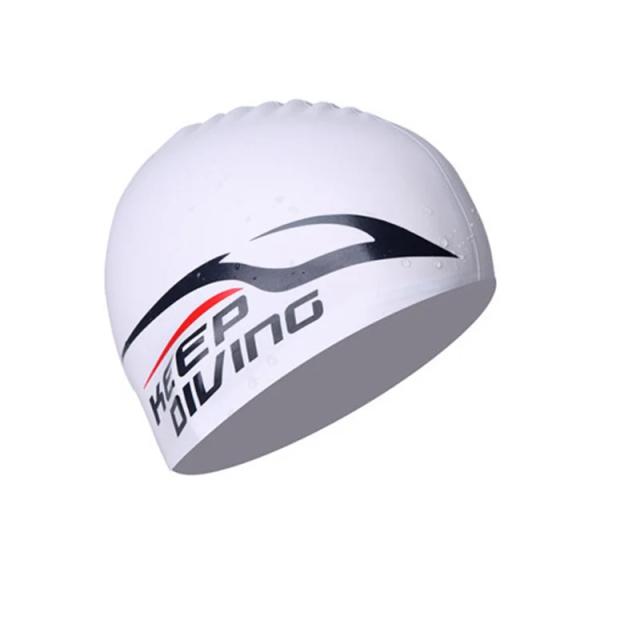 Touca de Natação 100% Silicone para Adultos e Crianças com Cabelos Longos - Proteção à Prova d'Água e Ouvidos