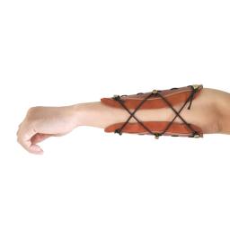 Protetor de braço com arco em couro tradicional, equipamento de proteção ajustável para arco, acessórios de tiro com arco, caça, 1 peça - Image 5