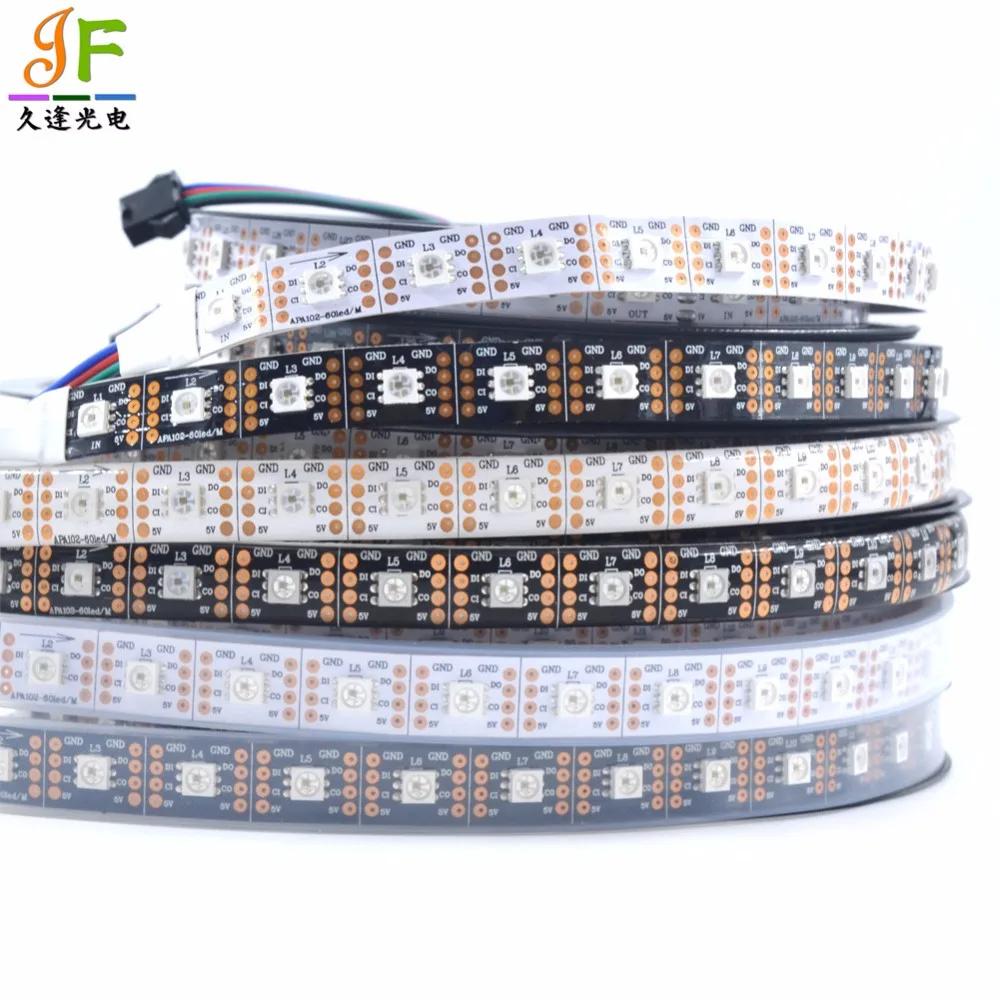 Decorativa Fita LED, RGB, Full Color, endereçável, 2 Sinal, 5V, DAT, CLK, GND, SK9822, 30, 60, 144 LEDs, M, 5050 - Image 1