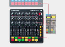 Xl-midi teclado controlador xl mk2 para o desempenho de palco, 16 multi cor botões misturador, oito teclas robustas - Image 3