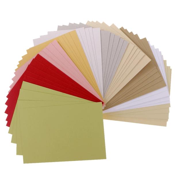 Papel Pearlescent para Scrapbooking e Artesanato - 50 Folhas de Cartão DIY Handmade