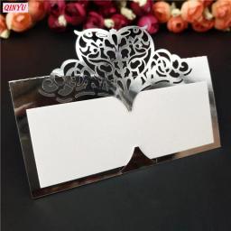 Cartões de nome cortados a laser, 10/50/100 peças, cartões para convidados, festa de casamento, decoração de mesa, nome, cartão de casamento, decoração 7z - Image 3