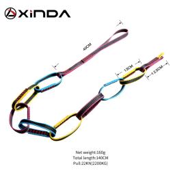 Xinda equipamento de escalada ao ar livre declive formando anel estilingue daisy chain margarida corda náilon daisy chain pessoal sistema âncora - Image 5