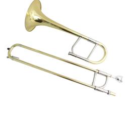 Eb alto trombone instrumentos musicais de bronze amarelo corpo laca com caso bocal - Image 1