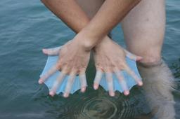 Alta Qualidade Nadadeiras De Natação, Mão De Silicone, Palm Dedo Webbed, Luvas De Pá, Nadadeiras De Natação, S, M, L - Image 3