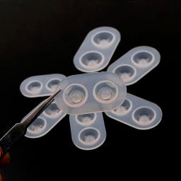 Molde de silicone para olhos de boneca Pingente, Espelho Artesanato, Molde do bolo, Jóias Encantos Fazendo Ferramenta, Cristal Diamante Resina Epóxi Moldes, 6pcs por conjunto - Image 2