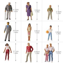 Evemodel-Modelo de trens pintados, All Standing, Escala 1:43, Pessoas, Passageiros, 20pcs - Image 3