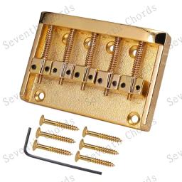 Conjunto de 5 cordas ponte cromada para baixo, acessórios para peças de instrumentos musicais - Image 3