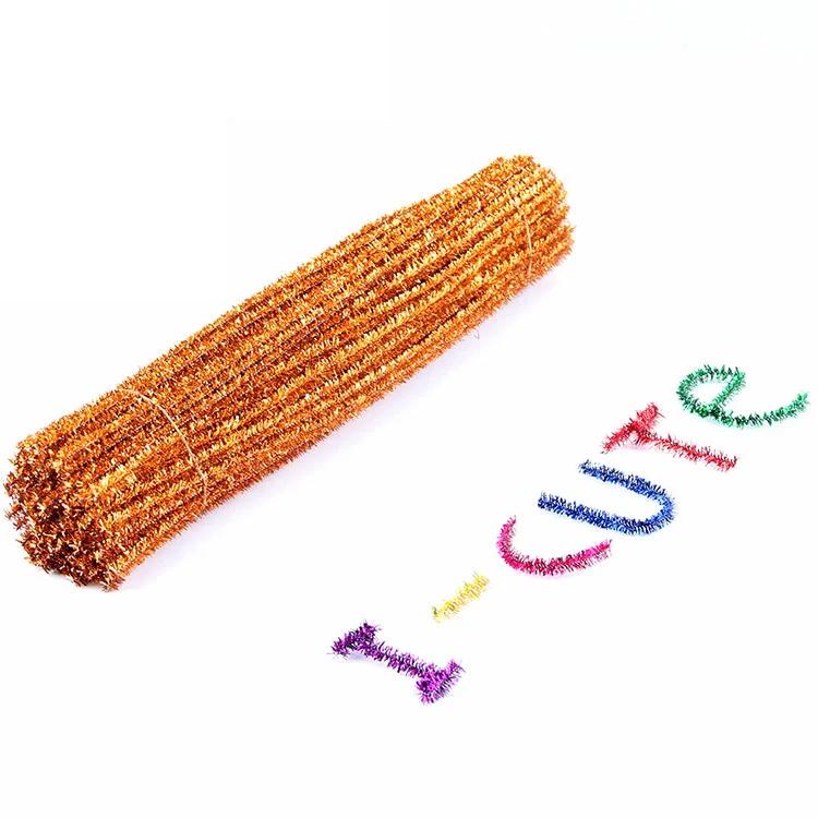 Hastes limpadoras de cachimbos 50/100 peças, hastes de brilho limpadores de cachimbo crianças brinquedos educacionais limpador de cachimbo colorido brinquedos artesanais diy suprimentos de artesanato - Image 1