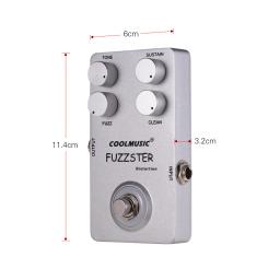 COOLMUSIC-Fuzzster Distortion Pedal para Guitarra Elétrica, Fuzz Bass Effect, Acessórios de Liga, C-FC1 - Image 2