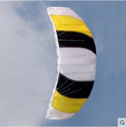 Dual Line Stunt Parachute Parachute para iniciantes, esportes divertidos, poder, Beach Kite para exterior, 1.4m - Image 2