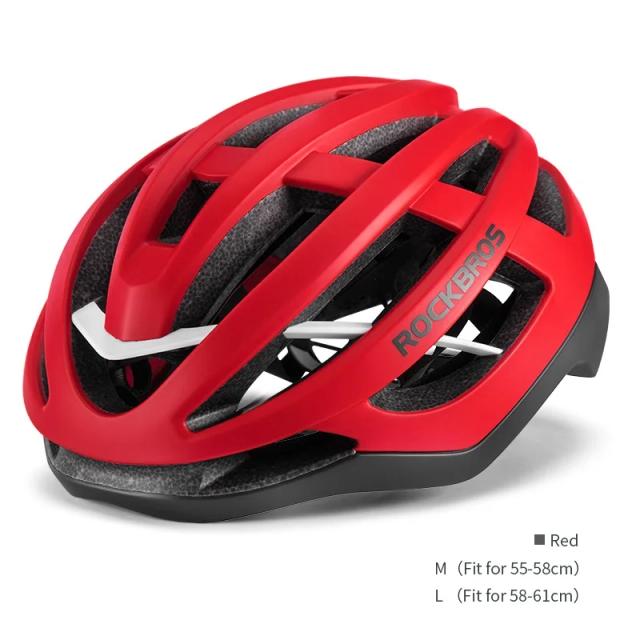 Capacete de Bicicleta Rockbros Ultraleve e Respirável: Inteiramente Moldado, Ajustável, Unisex e à Prova de Choque para Ciclismo na Estrada