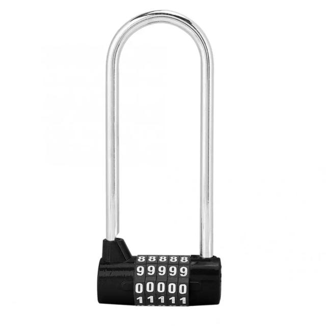 Cadeado Antifurto em Liga de Zinco com Código Digital, Extra Longo, Ideal para Bicicletas, Armários e Academias