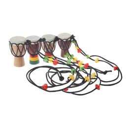 Mini bateria jambe clássica de madeira, percussão africano de mão bongo djembe presente - Image 1