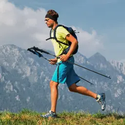 Naturehike bastão de caminhada de fibra de carbono, 4 seções, ultraleve, aço de tungstênio, para trilhas, corrida e caminhadas, alpenstock - Image 1
