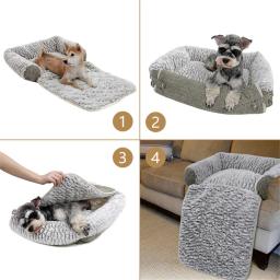 Cobertor macio quente para animal de estimação, tapete de sofá de 3 vias, cobertor multifunções, tampa do assento de carro, tapetes do sofá, cachorro e cachorro, gato e carro - Image 2