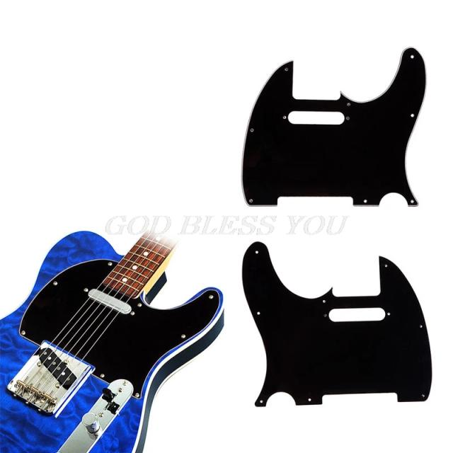 Palheta de Guitarra Elétrica com 3 Camadas e Guarda, Ideal para Telecaster, Cor Preta - Perfeita para Dropshipping