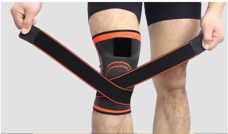 Joelheiras de compressão para corrida, ciclismo, fitness, suporte de compressão, náilon elástico, esportivo, manga para o basquetebol, 1 peça - Image 1