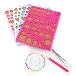 Placa de modelo de papel artesanal, faça você mesmo, pinça + pinça + caneta com fenda para recortes, kit de ferramentas de molde, artesanato de papel, faça você mesmo, crimpador de arte, livros de recortes - Image 2
