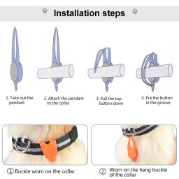 Coleira com pingente de led para animais de estimação, pingente de silicone com luz piscante, para cães e gatos, cachorros 15 - Image 4