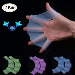 Luvas De Mergulho De Silicone Para Homens E Mulheres, Equipamento De Natação, Nadadeiras De Mão De Barbatanas, Luvas De Teia De Treinamento, Teia De Surf, Natação De Água, 2Pcs - Image 1