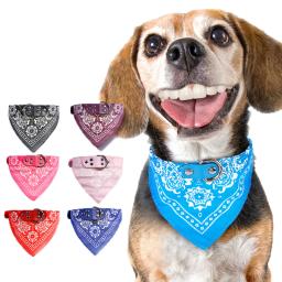 Cão ajustável Bandana couro impresso colarinho, lenço macio do gato, chihuahua cachorro lenço, Pet fornecimentos - Image 1