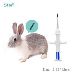 Identificação do transponder da microchip do animal de estimação 2.12x12mm ntag216 nfc chip com seringa para a injeção animal - Image 2