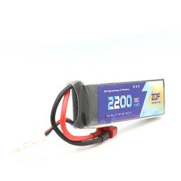 Bateria de Polímero-Lítio ZDF, 7.4V, 2200mAh, 30C, 2S, para Helicópteros RC, Carro, Barco, Drone - Image 4