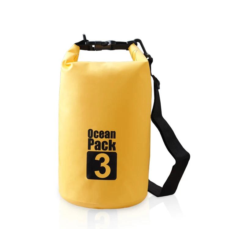 Saco seco impermeável para natação, Bolsa de armazenamento, Exterior, Caiaque, canoagem, Rio, Trekking, Passeios de barco, 3L, Resistente à água - Image 1