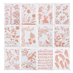 Xriy modelo de pintura, estêncil para desenho, vários padrões com flores de borboleta, pássaros, formato de coração, para projetos de artesanato diy - Image 6