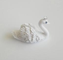 Novo cisne branco com coroa local, porta cartão, decoração de mesa para casamento/festa, 10 peças - Image 4