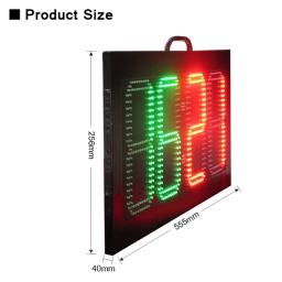Placar eletrônico portátil dos esportes, conduzido, vermelho, cor verde, futebol, exposição da substituição, 8 polegadas, 4 dígitos - Image 5