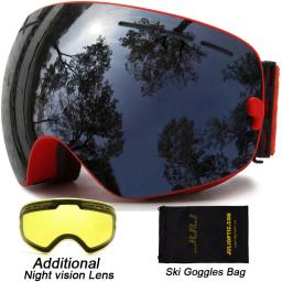 Óculos de esqui, lente dupla, óculos de snowboard, antiembaçante, proteção uv, unissex, snowmobile, patinação com visão noturna, lente de esqui - Image 6