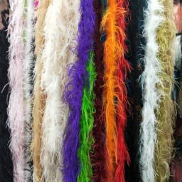 Conjunto de fantasias boá de penas de avestruz 2 estruz/enfeite para festa, cachecol de penas brancas disponíveis - Image 1