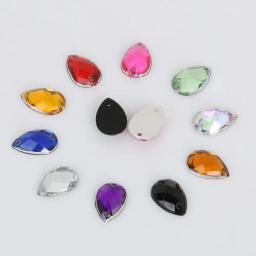 Strass de cristal costura em forma de gota, strass reta em forma de gota 8*13mm para roupas e decoração de artesanato - Image 2