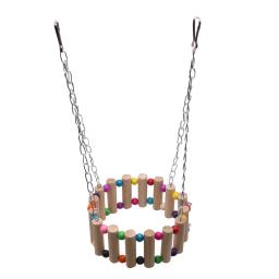 Conjunto de brinquedos de pássaros suspensos para pequeno papagaio, balanço, mastigação, treinamento, rede, sino, poleiro, escada, suprimentos para animais, 1pc - Image 5