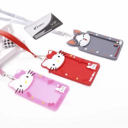 Titular do cartão bonito do silicone dos desenhos animados, titular da identificação, cartão de crédito, caixa do cartão do ônibus, Tag da bagagem do anel, Trinket criativo, atacado - Image 2